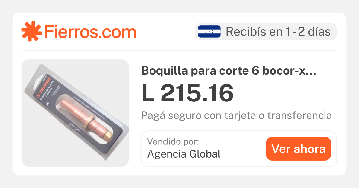 18355 Boquilla para corte 6 bocor-x6 truper 18355 | Fierros