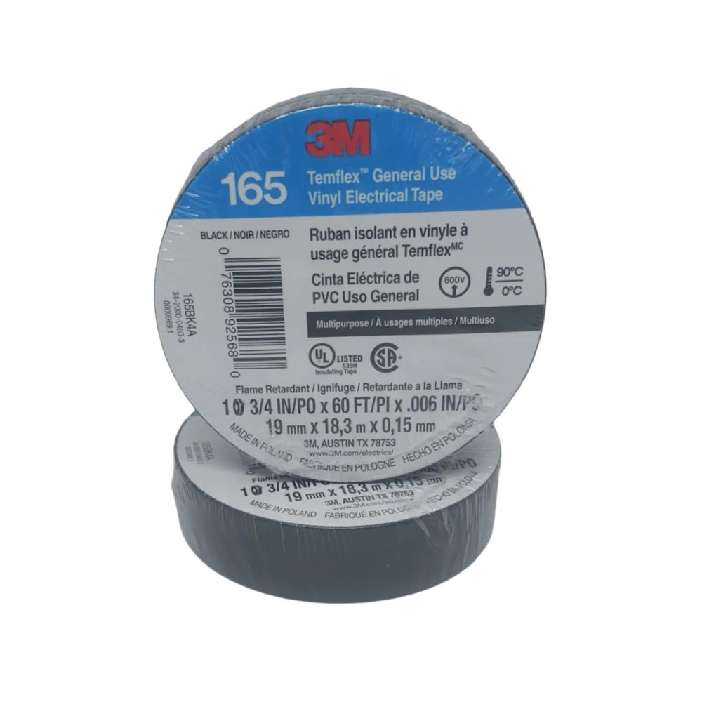 ProductoCINTA AISLANTE 3/4X60 3M TEMFLEX 165 19MMX18.3MTS 7100169254