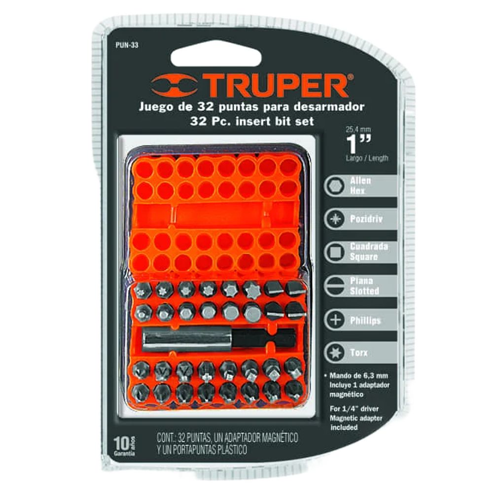 ProductoPUNTAS DESARMADOR TRUPER PUN-33  17788