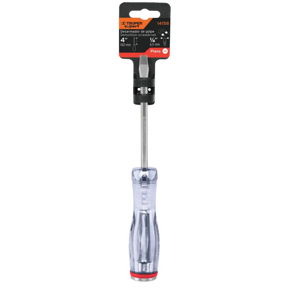 ProductoDESARMADOR PLANO TRUPER GO-1/4X4P GOLPE  14158
