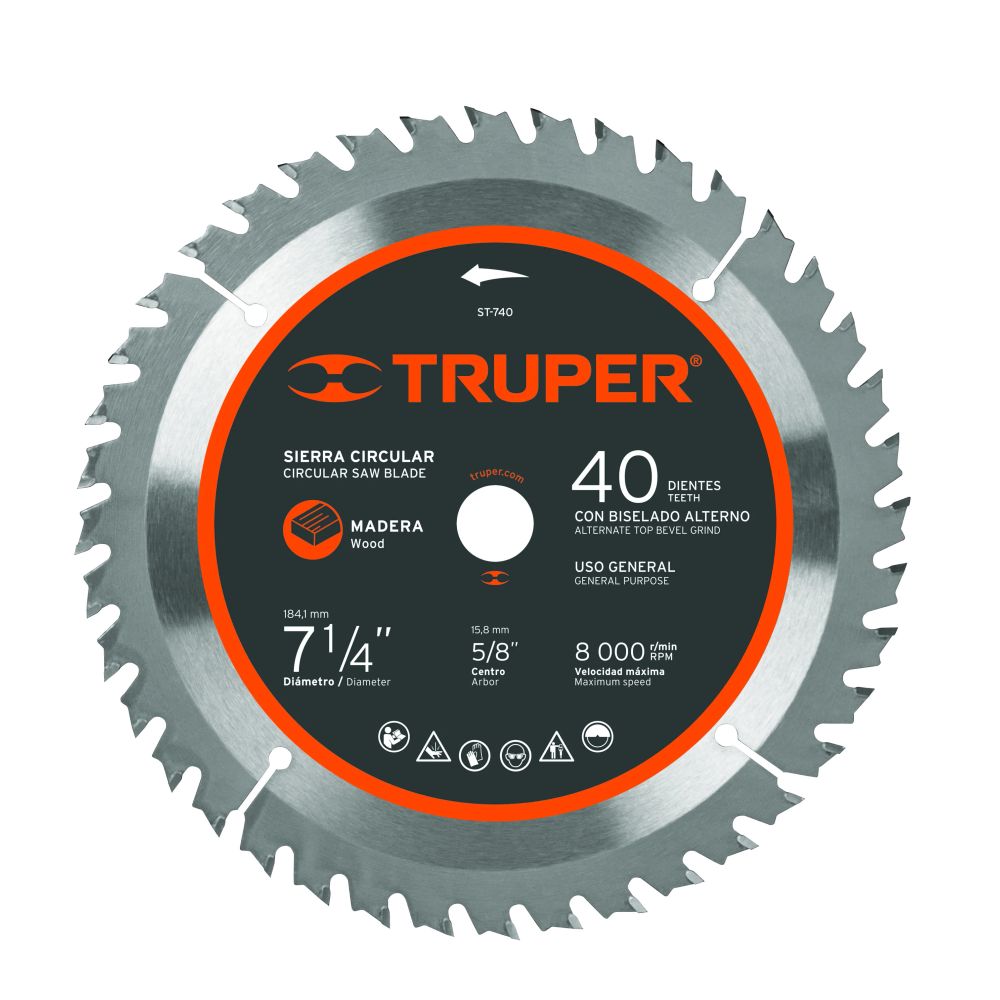 ProductoDISCO SIERRA CIRC 7-1/4 TRUPER ST-740 18301