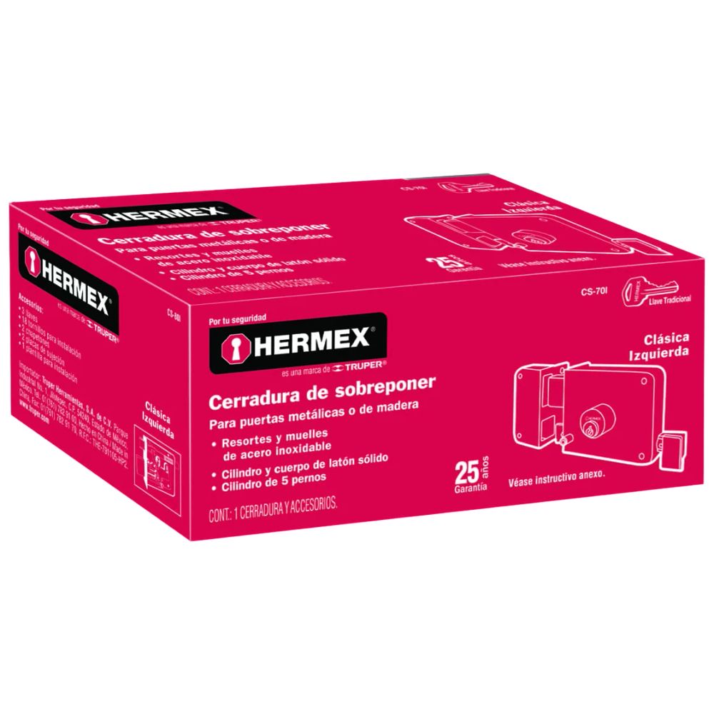ProductoLLAVIN DO/SEGURO HERMEX CLASICA CS-701 IZQ 43573