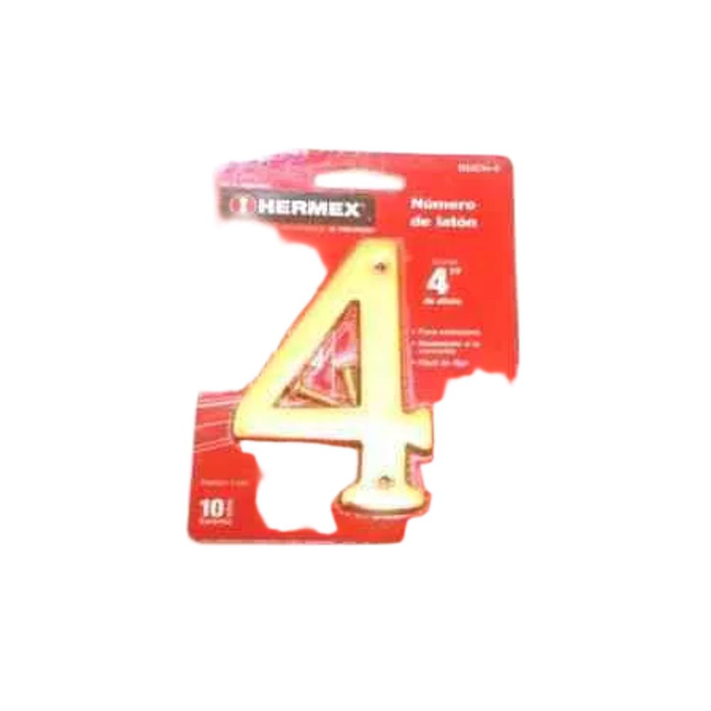 ProductoNUMERO  PARA CASA #4 HERMEX DORADO NUCH-4  43682