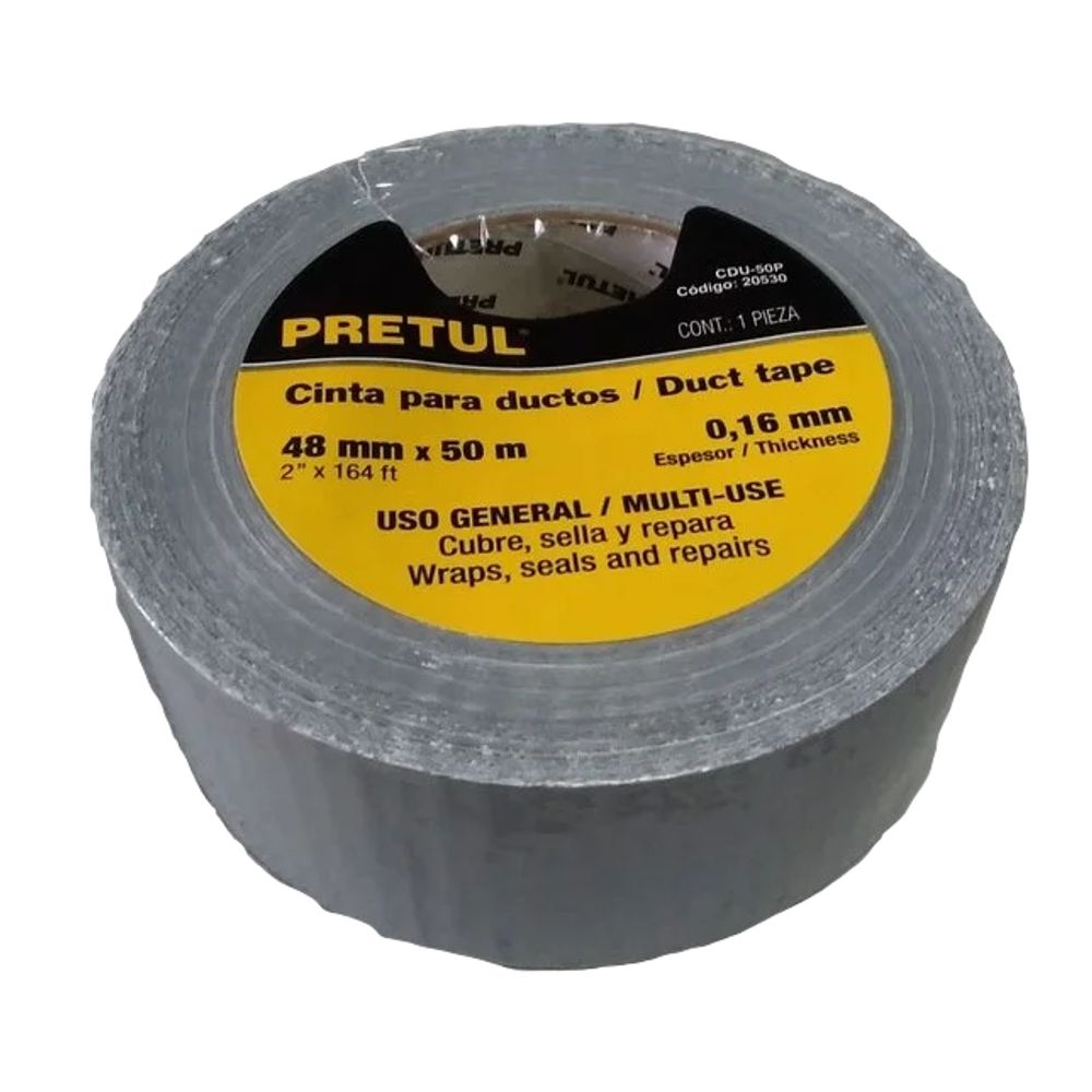 ProductoCINTA  PARA DUCTO DE AIRE 2X50MTS PRETUL CDU-50P  20530