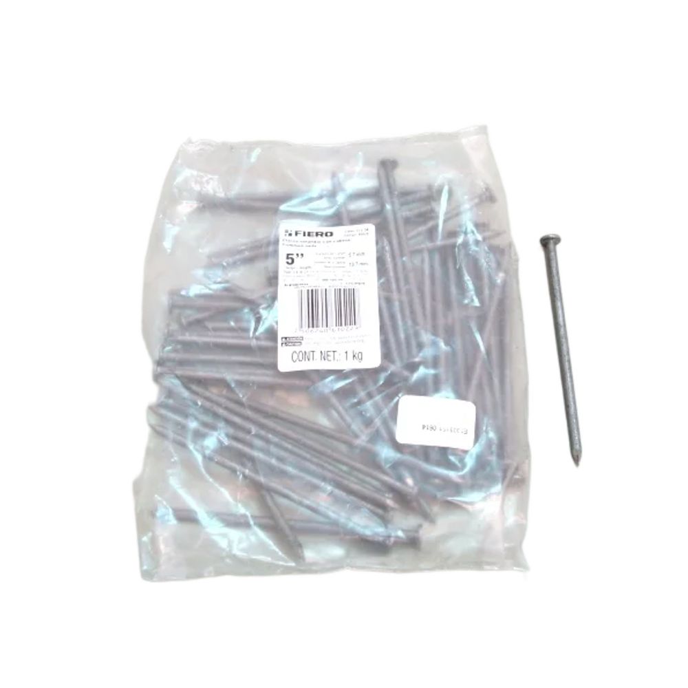ProductoCLAVO PARA CARPINTERO CON CABEZA DE 5" FIERO BOLSA 2.2 LBS 45026