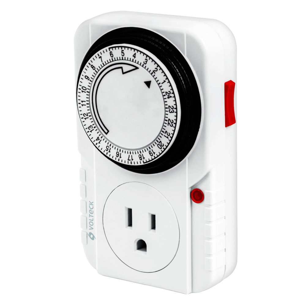 ProductoTEMPORIZADOR ANALOGICO CON TOMA 1 EVENTO VOLTECK 48385