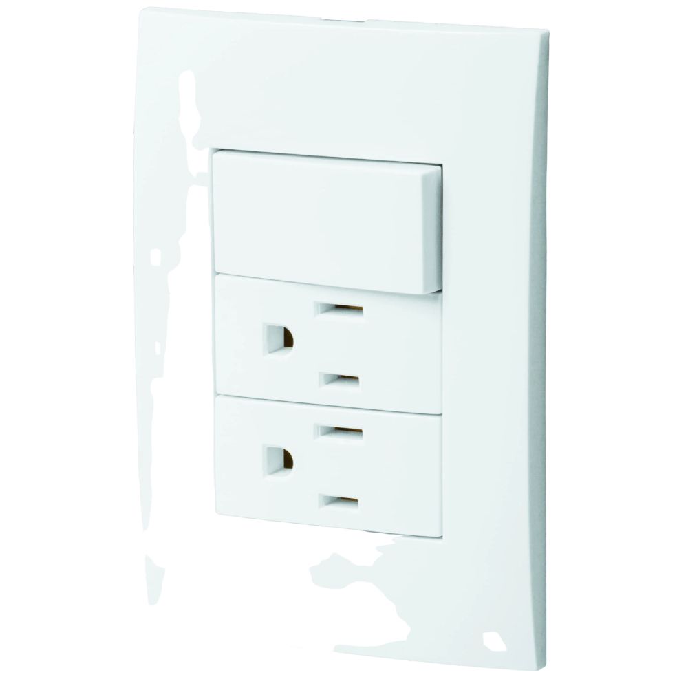 ProductoTOMA DOBLE CON SWITCH VOLTECK EMPOTRADO CON PLACA OSLO 46489