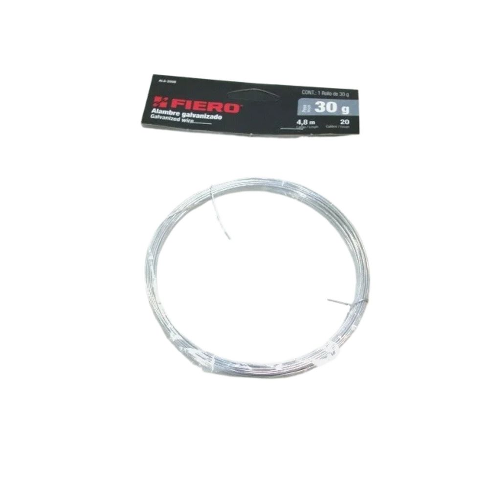 ProductoALAMBRE GALVANIZADO C-20 ROLLO 30GR FIERO 45115