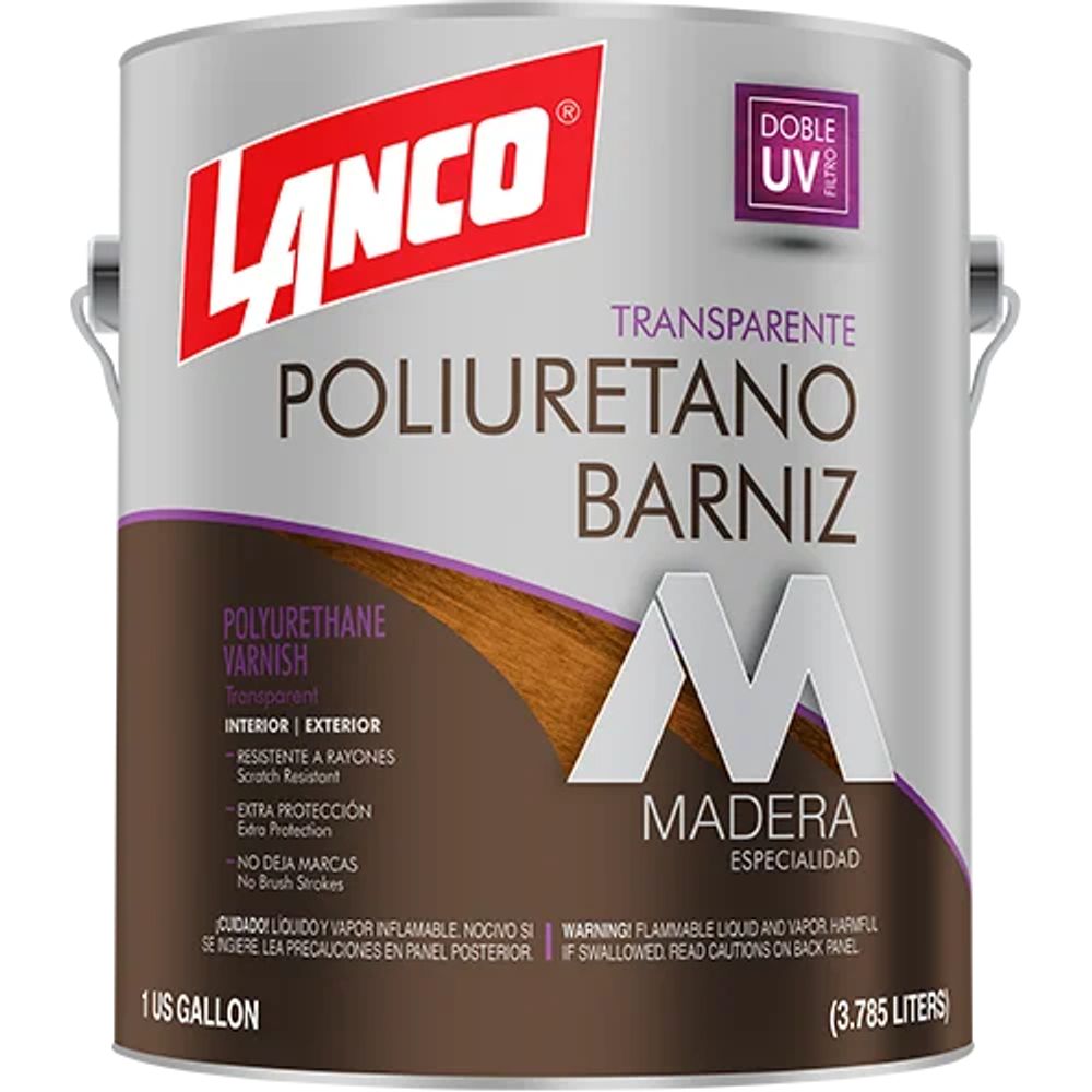 ProductoBARNIZ LANCO TRANSPARENTE POLIURETANO BRILLANTE GL PV357-4