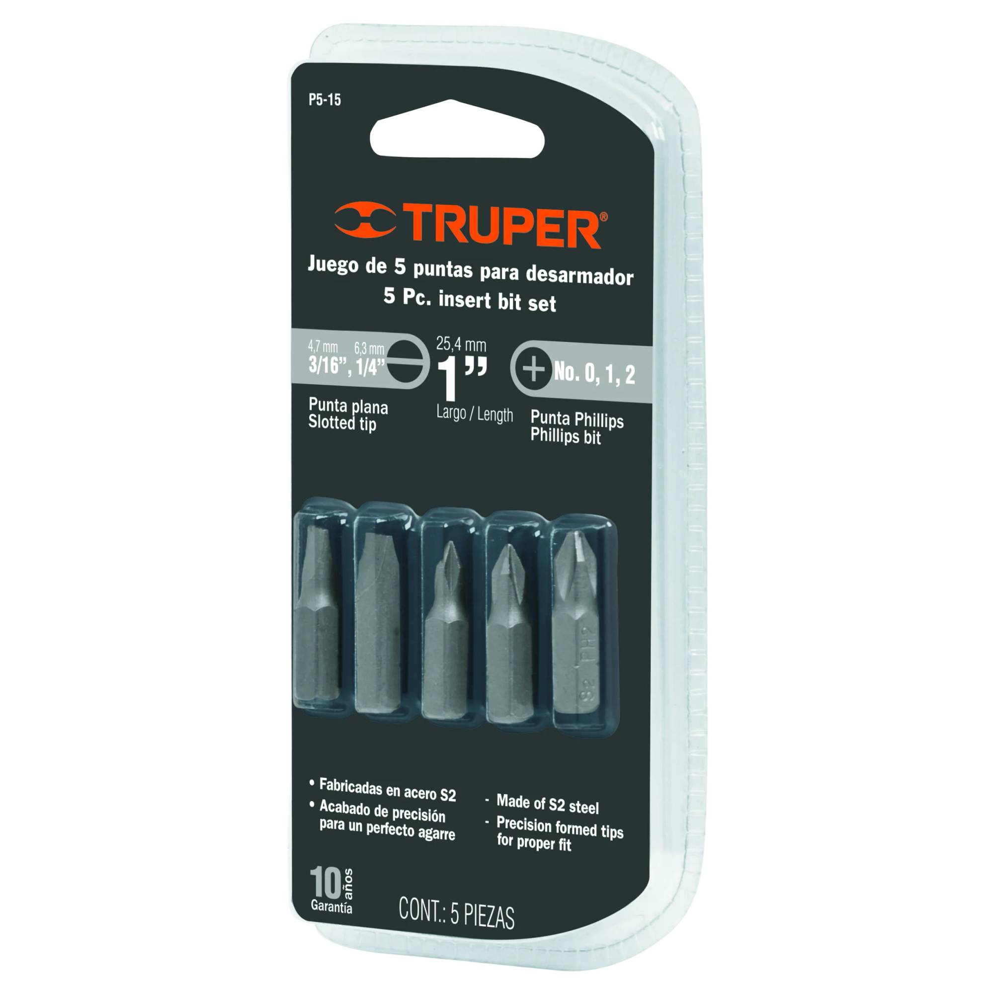 ProductoPuntas desarmador truper p5-15  17780