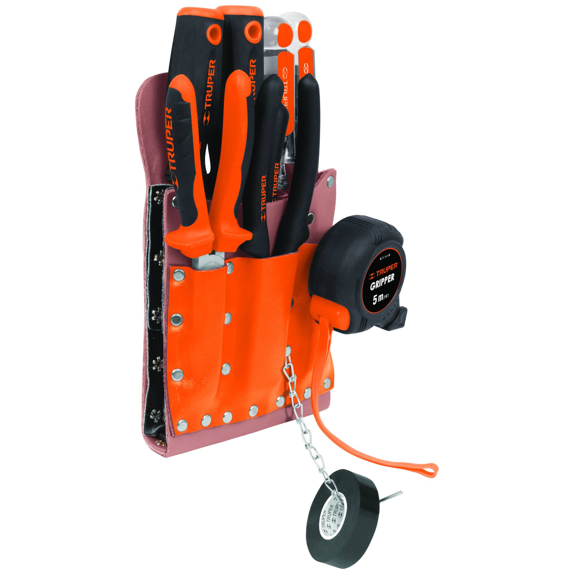 ProductoPorta herramientas truper por-he11 cuero 11514