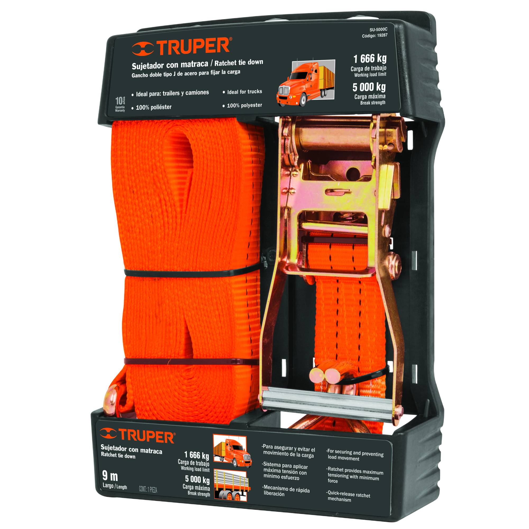 ProductoFaja  para sujetar carga 5000kg carga/max truper  19287