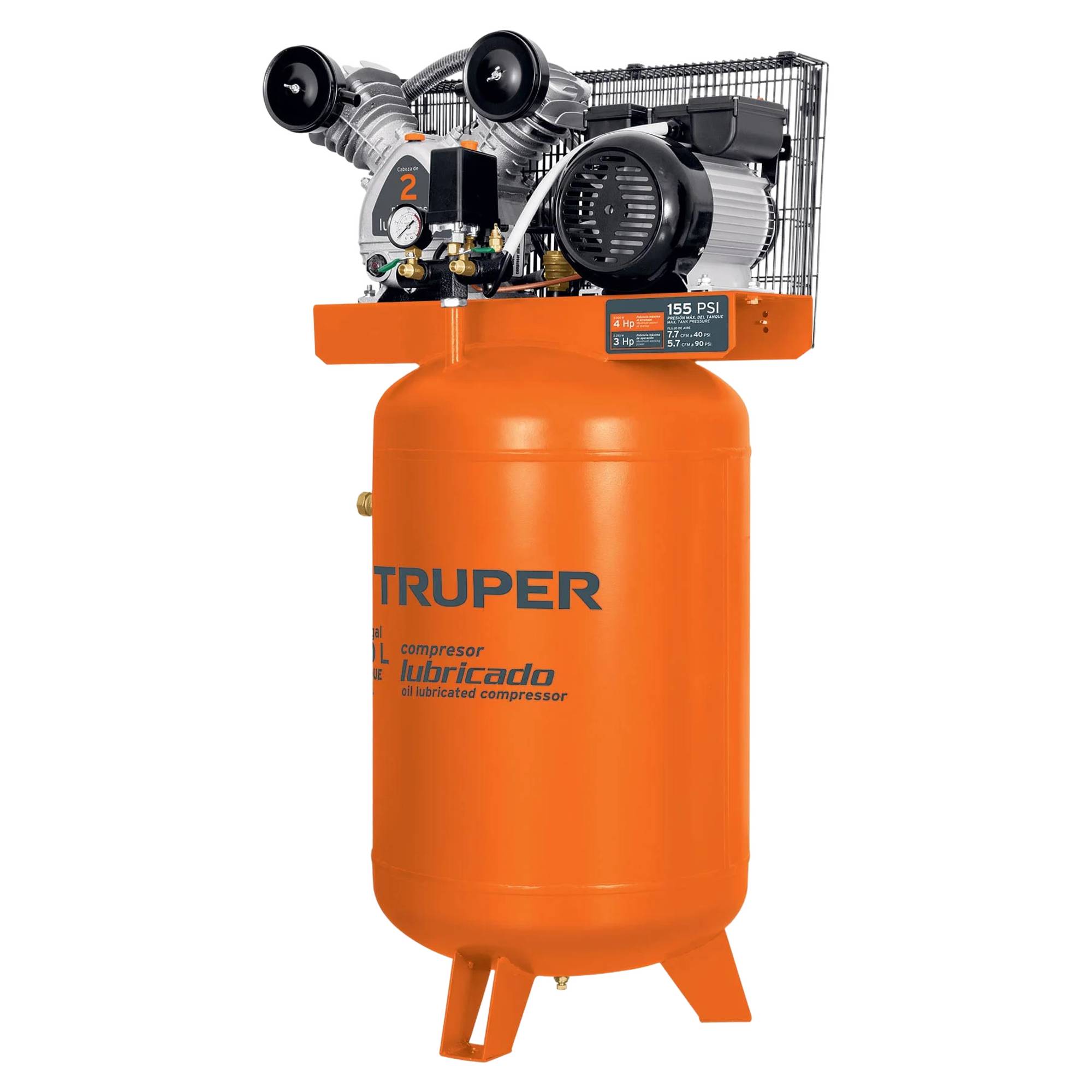 ProductoCompresor de aire comp-120lv vertical 220v/120lt truper 3-hp  19358