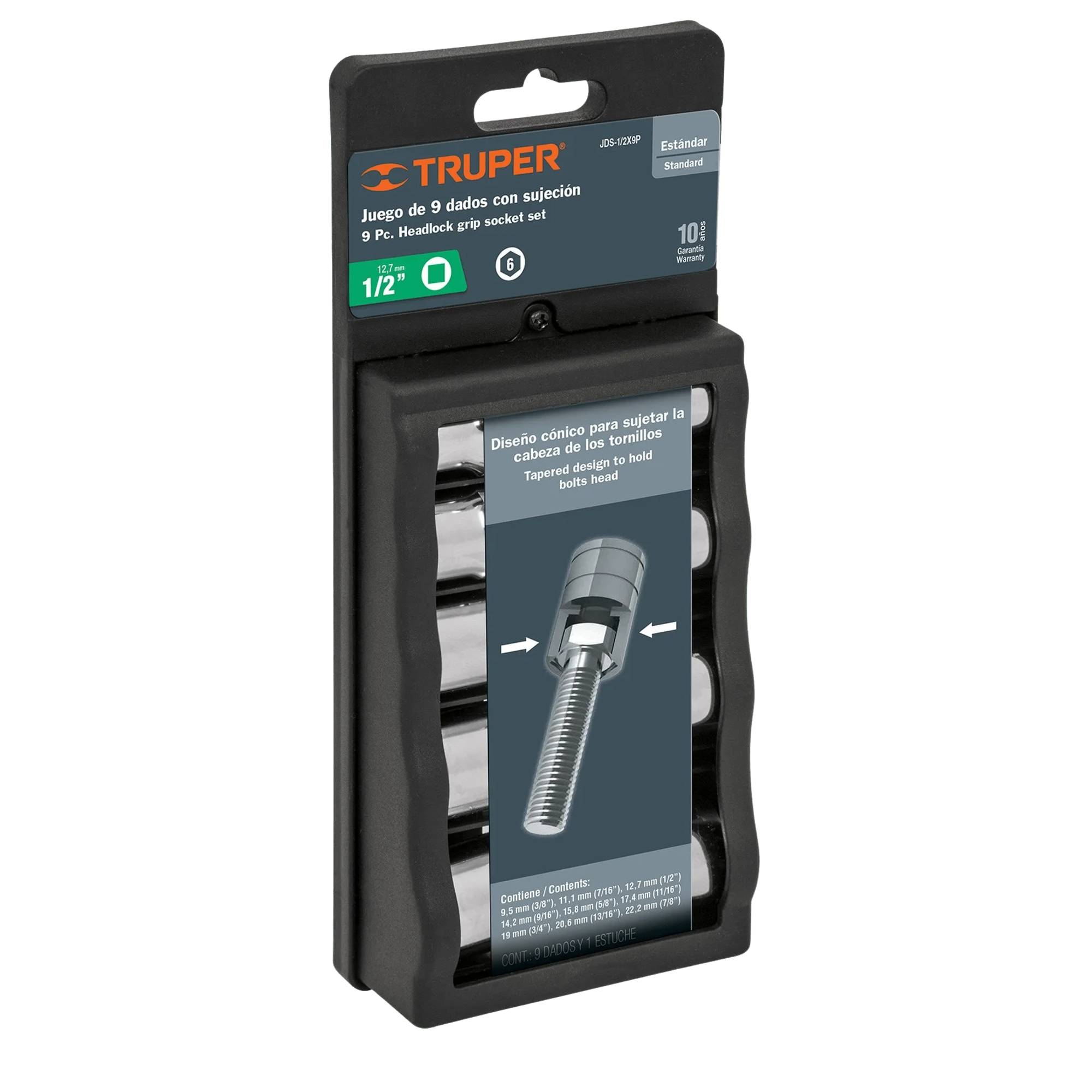 ProductoCubos truper 9pcs jds-1/2x9m 12344