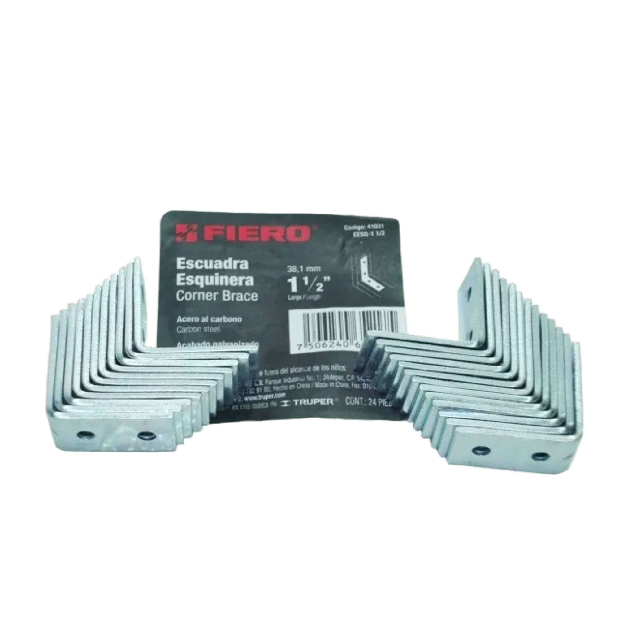 ProductoEscuadra esquinera 24-piezas 1-1/2x1-1/2 fiero   41031